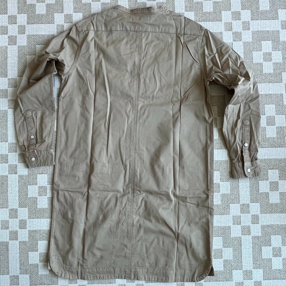 The Long-Sleeve Utility Mini Dress, XS, in Trench Coat Khaki - Picture 3 of 3